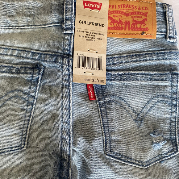 Levi's Toddler Girl 2T Slim Denim Stretch Jeans BRAND NEW - Picture 4 of 6